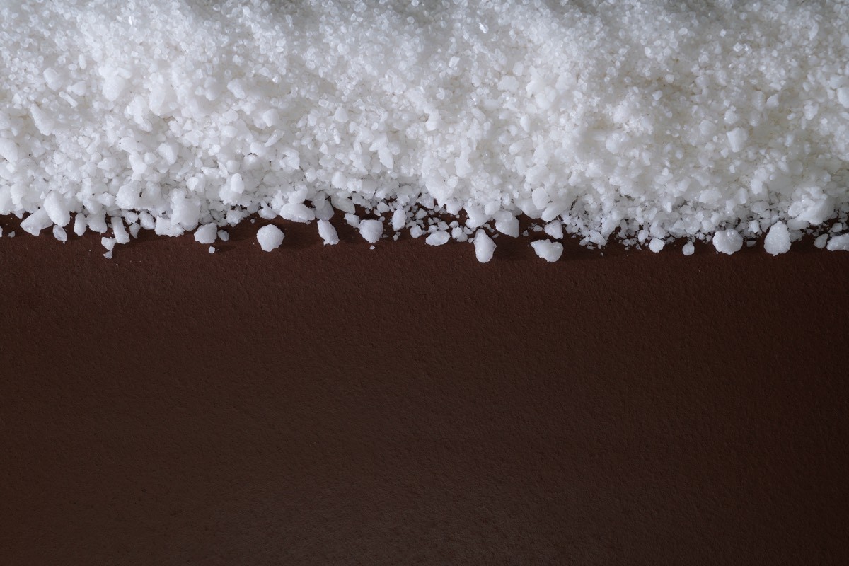 Raw sea salt for industrial use